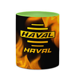 Кружка 3D Haval - gold gradient, цвет: 3D-белый + светло-зеленый — фото 2