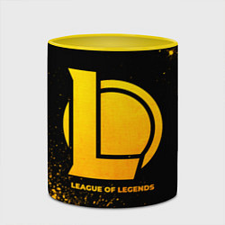 Кружка 3D League of Legends - gold gradient, цвет: 3D-белый + желтый — фото 2