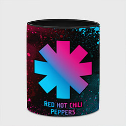 Кружка 3D Red Hot Chili Peppers - neon gradient, цвет: 3D-белый + черный — фото 2