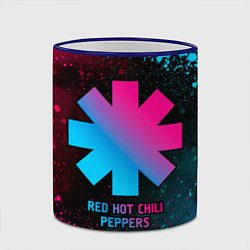 Кружка 3D Red Hot Chili Peppers - neon gradient, цвет: 3D-синий кант — фото 2
