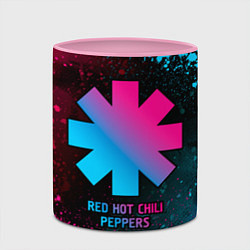 Кружка 3D Red Hot Chili Peppers - neon gradient, цвет: 3D-белый + розовый — фото 2