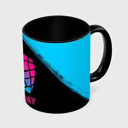 Кружка 3D Green Day - neon gradient, цвет: 3D-белый + черный