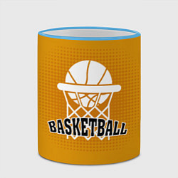 Кружка 3D Basketball - кольцо и мяч, цвет: 3D-небесно-голубой кант — фото 2