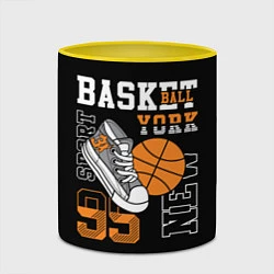 Кружка 3D Basketball New York, цвет: 3D-белый + желтый — фото 2