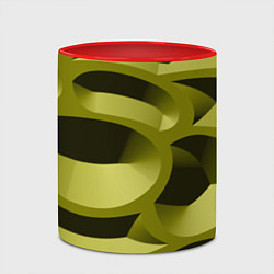 Кружка 3D Камуфляжные овалы и сеть, цвет: 3D-белый + красный — фото 2