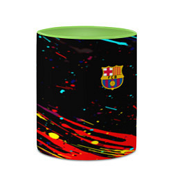 Кружка 3D Barcelona краски, цвет: 3D-белый + светло-зеленый — фото 2