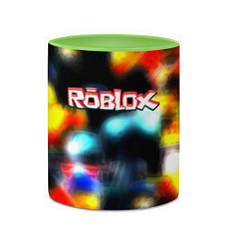Кружка 3D Roblox game 2023, цвет: 3D-белый + светло-зеленый — фото 2