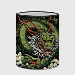 Кружка 3D Символ года зеленый дракон, цвет: 3D-черный кант — фото 2