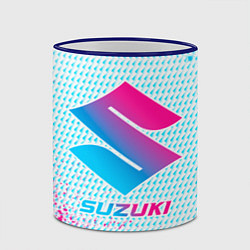 Кружка 3D Suzuki neon gradient style, цвет: 3D-синий кант — фото 2