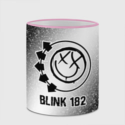 Кружка 3D Blink 182 glitch на светлом фоне, цвет: 3D-розовый кант — фото 2