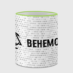 Кружка 3D Behemoth glitch на светлом фоне по-горизонтали, цвет: 3D-светло-зеленый кант — фото 2