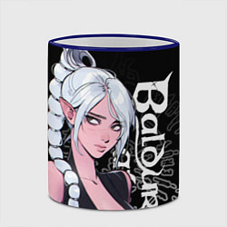 Кружка 3D Shadowheart - серебрянные волосы Baldur’s Gate, цвет: 3D-синий кант — фото 2