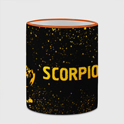 Кружка 3D Scorpions - gold gradient по-горизонтали, цвет: 3D-оранжевый кант — фото 2