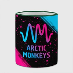 Кружка 3D Arctic Monkeys - neon gradient, цвет: 3D-зеленый кант — фото 2