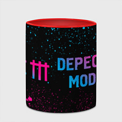 Кружка 3D Depeche Mode - neon gradient по-горизонтали, цвет: 3D-белый + красный — фото 2