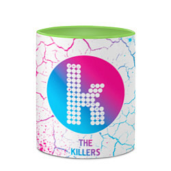 Кружка 3D The Killers neon gradient style, цвет: 3D-белый + светло-зеленый — фото 2