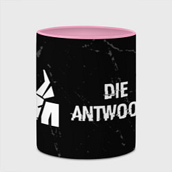 Кружка 3D Die Antwoord glitch на темном фоне по-горизонтали, цвет: 3D-белый + розовый — фото 2