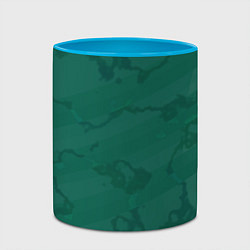 Кружка 3D Серо-зеленые разводы, цвет: 3D-белый + небесно-голубой — фото 2
