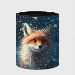 Кружка 3D Fox in the snow, цвет: 3D-белый + черный — фото 2