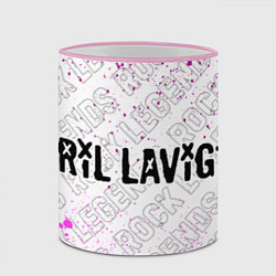 Кружка 3D Avril Lavigne rock legends по-горизонтали, цвет: 3D-розовый кант — фото 2