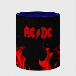 Кружка 3D AC DC огненный стиль, цвет: 3D-белый + синий — фото 2