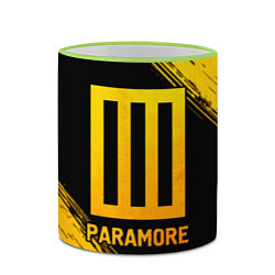 Кружка 3D Paramore - gold gradient, цвет: 3D-светло-зеленый кант — фото 2