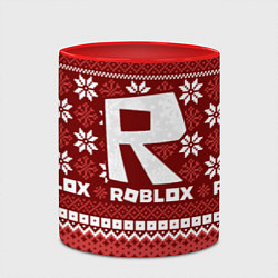 Кружка 3D Roblox christmas sweater, цвет: 3D-белый + красный — фото 2