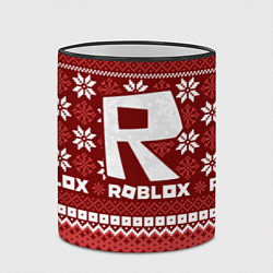 Кружка 3D Roblox christmas sweater, цвет: 3D-черный кант — фото 2