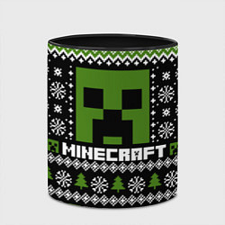 Кружка 3D Minecraft christmas sweater, цвет: 3D-белый + черный — фото 2