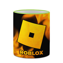 Кружка 3D Roblox - gold gradient, цвет: 3D-светло-зеленый кант — фото 2