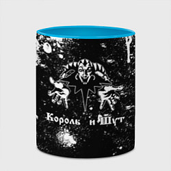 Кружка 3D Король и шут - черно-белый, цвет: 3D-белый + небесно-голубой — фото 2