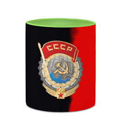 Кружка 3D СССР страна наша, цвет: 3D-белый + светло-зеленый — фото 2
