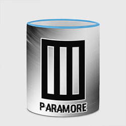 Кружка 3D Paramore glitch на светлом фоне, цвет: 3D-небесно-голубой кант — фото 2
