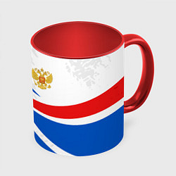 Кружка 3D Россия - спортивная униформа, цвет: 3D-белый + красный