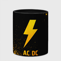 Кружка 3D AC DC - gold gradient, цвет: 3D-белый + черный — фото 2