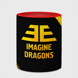 Кружка 3D Imagine Dragons - gold gradient, цвет: 3D-белый + красный — фото 2