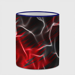 Кружка 3D Дым и красные текстуры, цвет: 3D-синий кант — фото 2