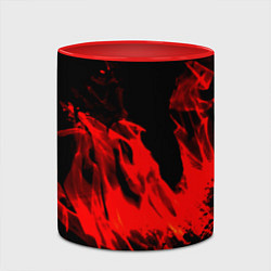 Кружка 3D Красное пламя, цвет: 3D-белый + красный — фото 2