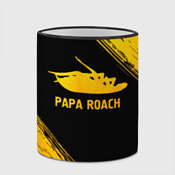 Кружка 3D Papa Roach - gold gradient, цвет: 3D-черный кант — фото 2