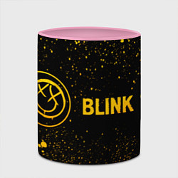Кружка 3D Blink 182 - gold gradient по-горизонтали, цвет: 3D-белый + розовый — фото 2
