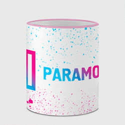 Кружка 3D Paramore neon gradient style по-горизонтали, цвет: 3D-розовый кант — фото 2