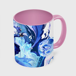 Кружка 3D Genshin Impact Furina, цвет: 3D-белый + розовый