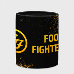 Кружка 3D Foo Fighters - gold gradient по-горизонтали, цвет: 3D-белый + черный — фото 2