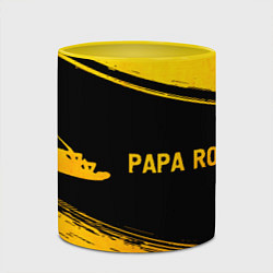 Кружка 3D Papa Roach - gold gradient по-горизонтали, цвет: 3D-белый + желтый — фото 2