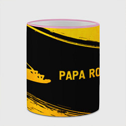 Кружка 3D Papa Roach - gold gradient по-горизонтали, цвет: 3D-розовый кант — фото 2