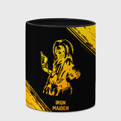 Кружка 3D Iron Maiden - gold gradient, цвет: 3D-белый + черный — фото 2