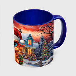 Кружка цветная Символ нового 2024 года маленький дракон