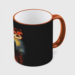Кружка 3D Thirty seconds to mars skull, цвет: 3D-оранжевый кант