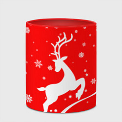 Кружка 3D Christmas deer, цвет: 3D-белый + красный — фото 2