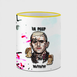 Кружка 3D Lil peep rap band, цвет: 3D-желтый кант — фото 2